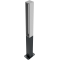 Ornamental bollard | square steel tube 70 x 70 mm | series 40731B | stationary, to be fixed by plugswith base plate 100 x 150 mm